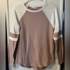 Poof New York Women’s Medium Pink White Shirt